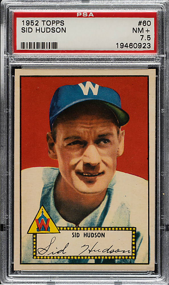 1952 Topps #60 Sid Hudson PSA NM+ 7.5