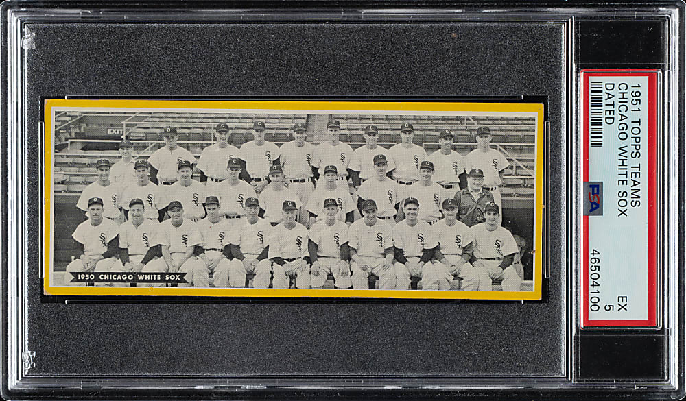 1951 Topps Teams Chicago White Sox Dated PSA EX 5