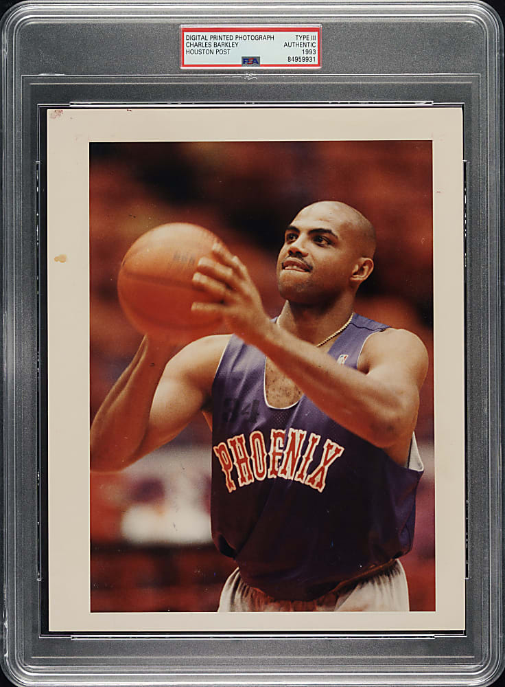 1993 Charles Barkley Houston Post Digital Printed Photograph PSA/DNA Type III