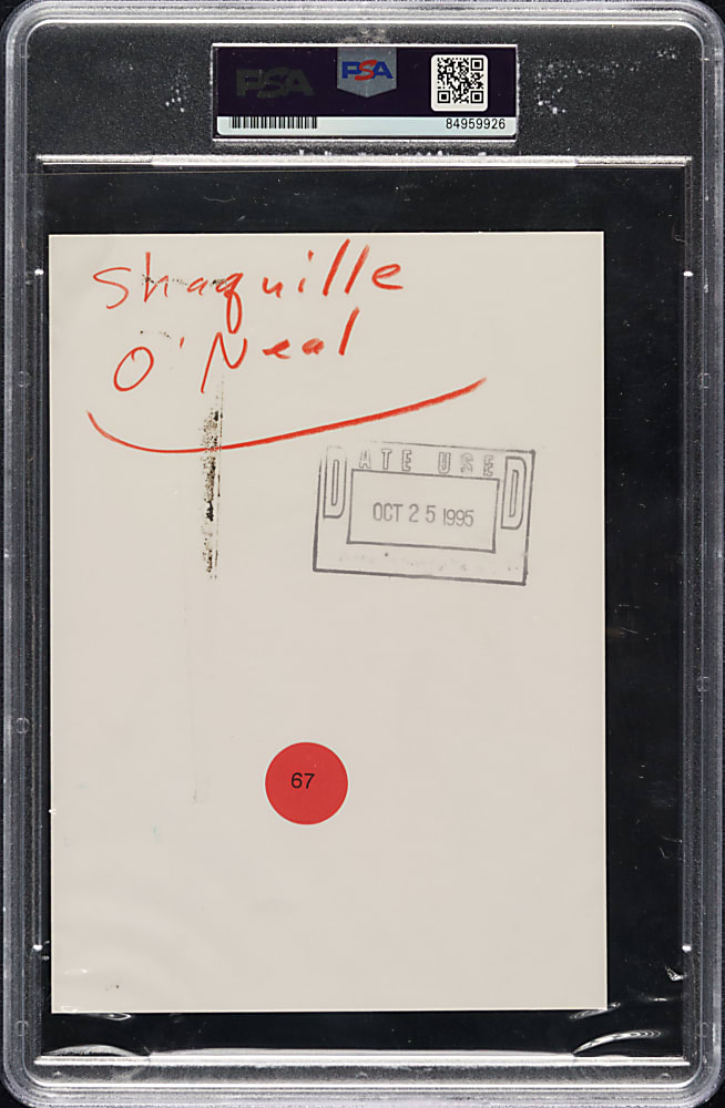 Circa 1995 and 1997 Shaquille O'Neal Photograph Pair PSA/DNA Type III