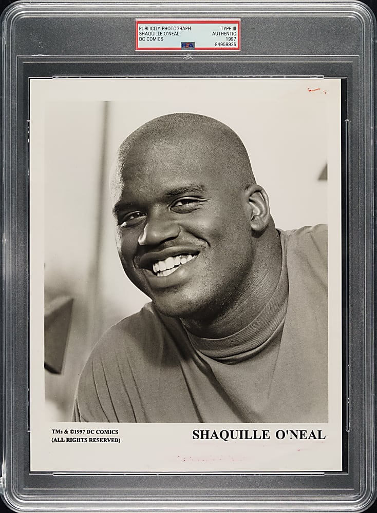 Circa 1995 and 1997 Shaquille O'Neal Photograph Pair PSA/DNA Type III