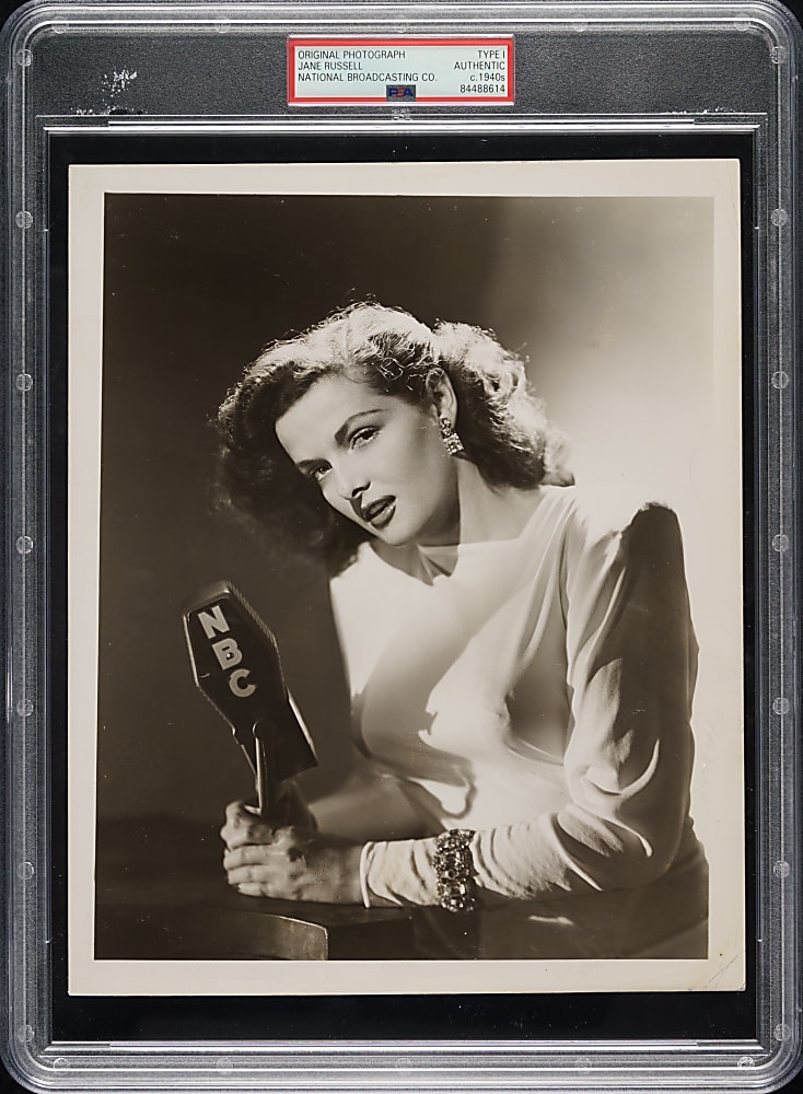 Circa 1940s Jane Russell Original National Broadcasting Co. Photograph PSA/DNA Type I
