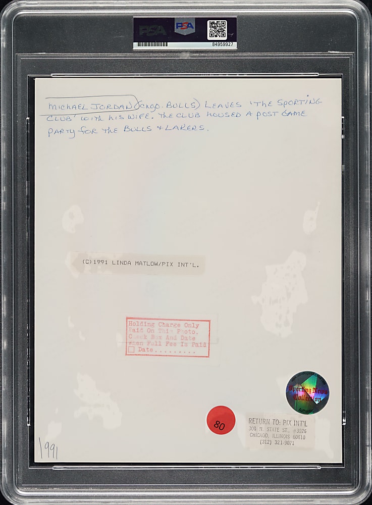 1991 Michael Jordan Original Pix International Photograph PSA/DNA Type I