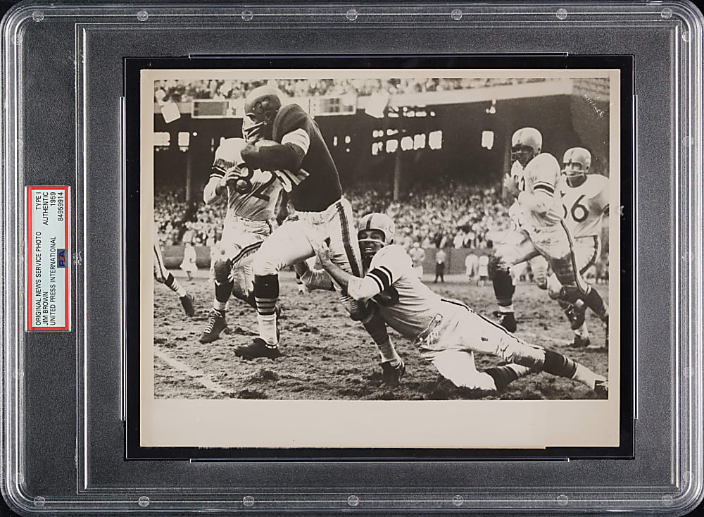1959 Jim Brown Original United Press International News Service Photograph PSA/DNA Type I