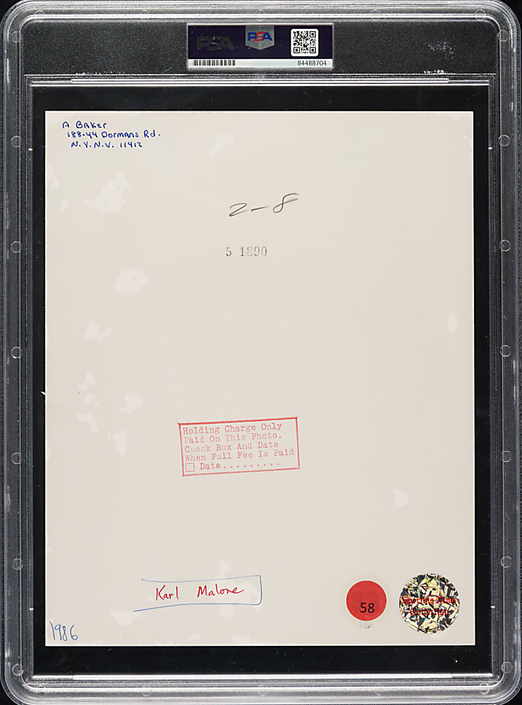 Circa 1986 Karl Malone Original Sporting News Photograph PSA/DNA Type I