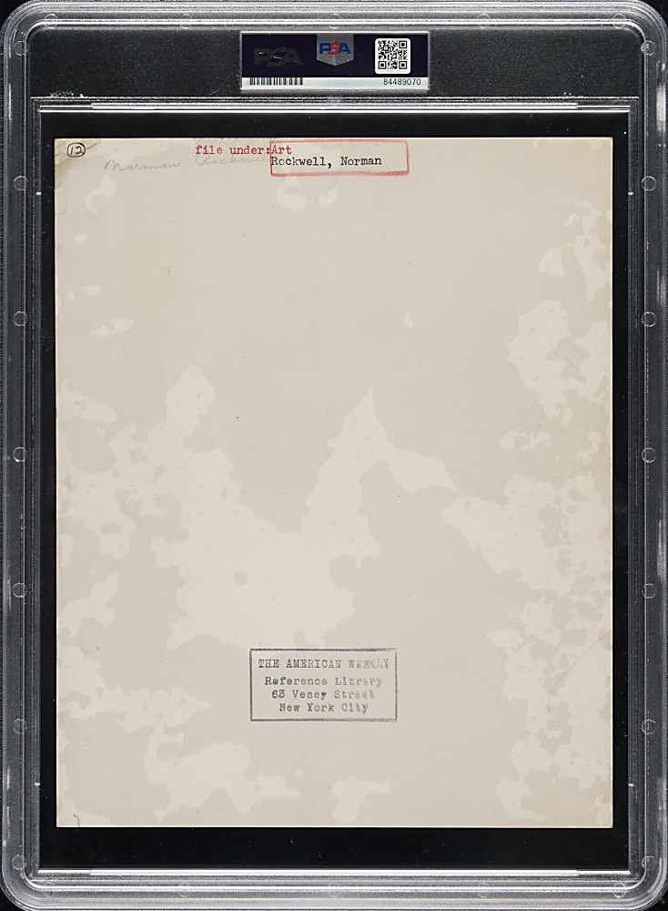 Circa 1930s Norman Rockwell Original American Weekly Photograph PSA/DNA Type I