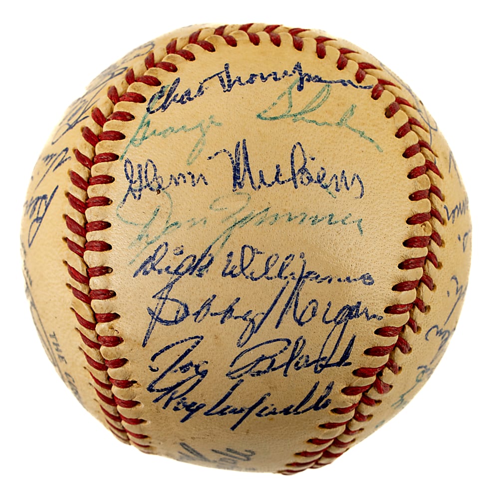 1953 Brooklyn Dodgers National League Champions Team-Signed Baseball with Jackie Robinson and Roy Campanella - JSA