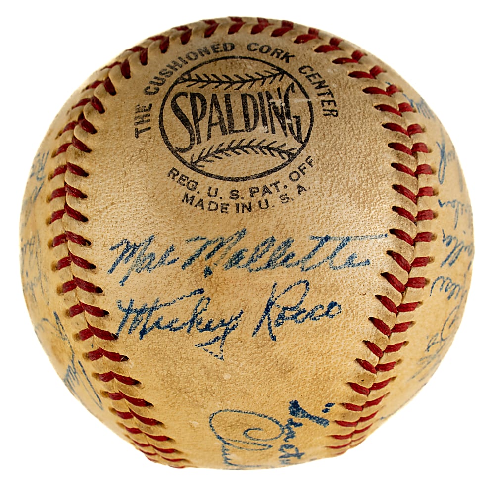 Early 1950s Brooklyn Dodgers Multi-Signed Baseball with Jackie Robinson, Gil Hodges, and Roy Campanella - JSA