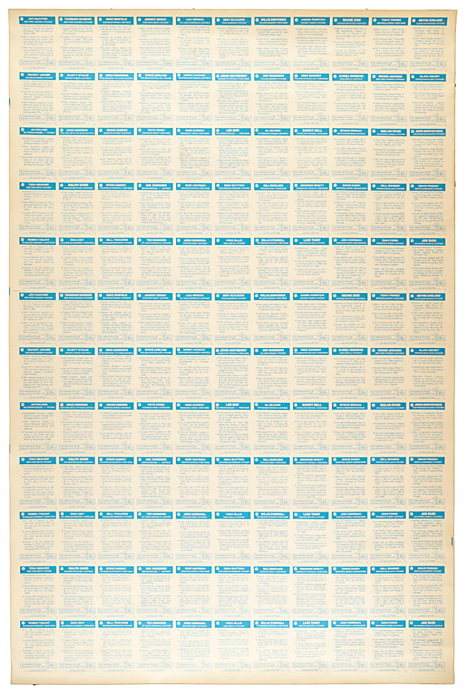 1977 Topps "Cloth Stickers" Uncut Sheet (132 cards) Featuring Two Complete Sets
