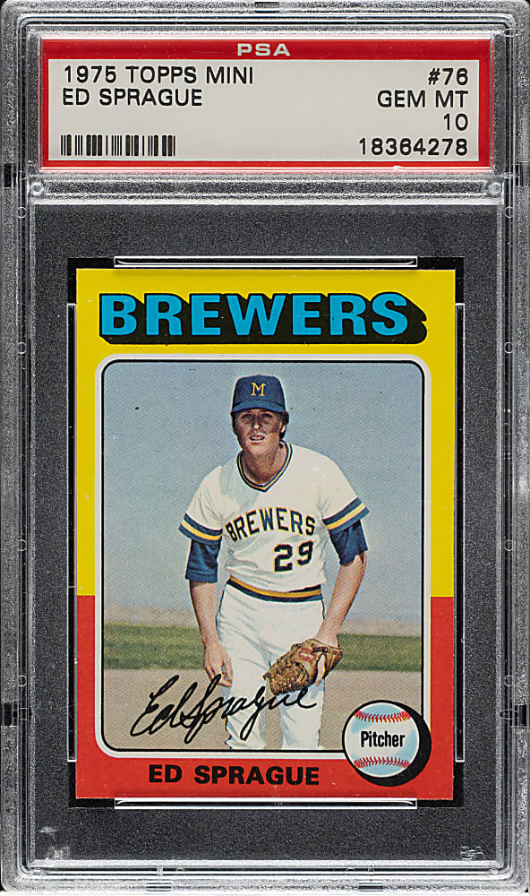 1975 Topps Mini #76 Ed Sprague PSA GEM MINT 10
