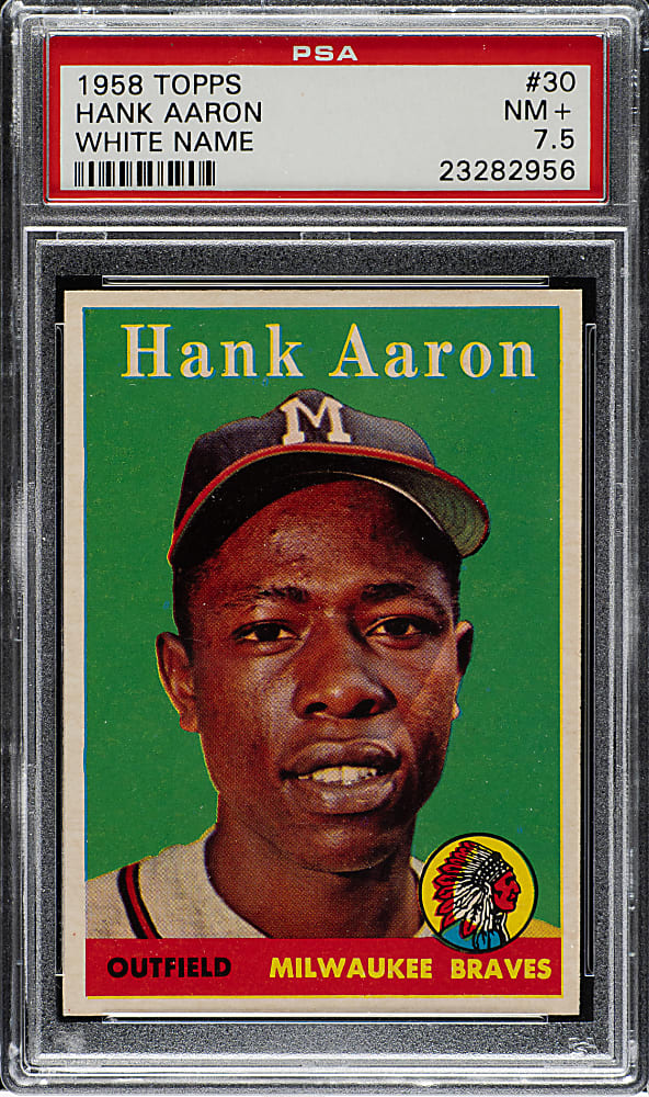 1958 Topps #30 Hank Aaron PSA NM+ 7.5