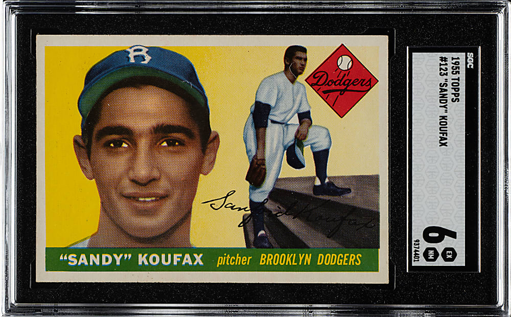 1955 Topps #123 Sandy Koufax Rookie SGC EX/NM 6