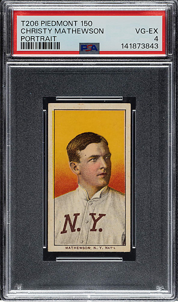 1909-1911 T206 White Border Christy Mathewson Portrait PSA VG-EX 4