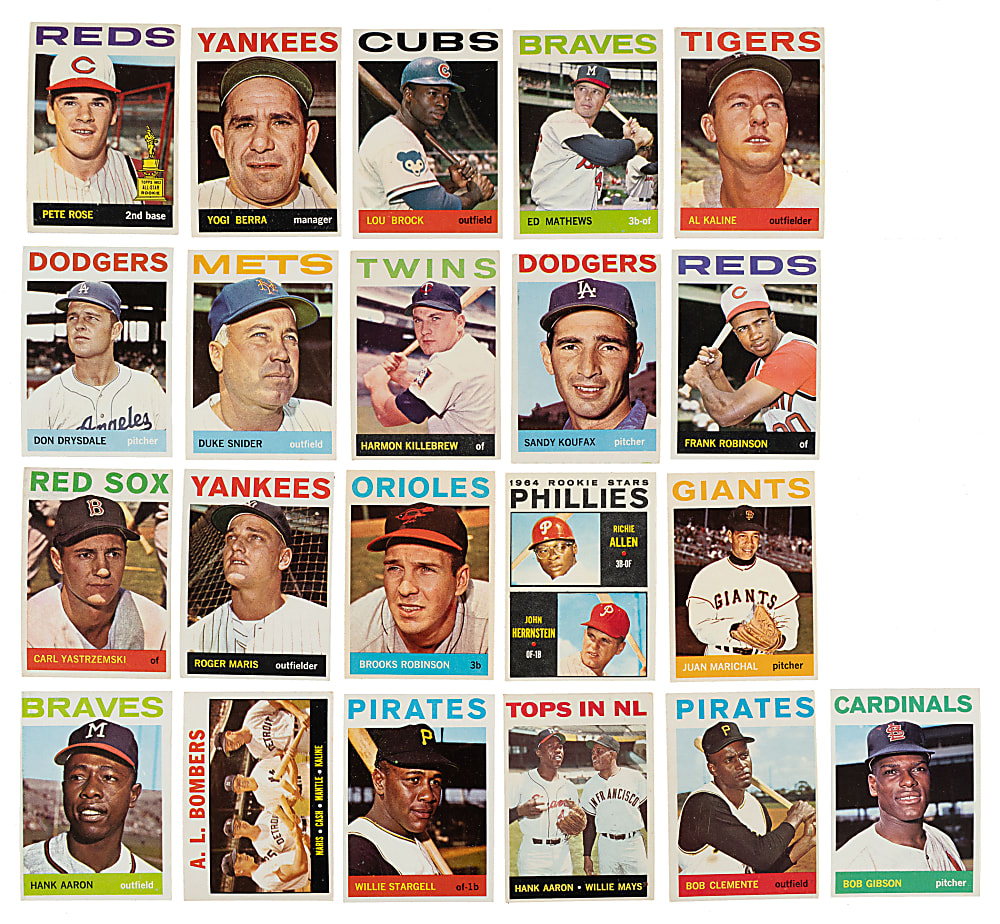 1964 Topps Complete Set (587) Including 100 PSA-Graded Cards