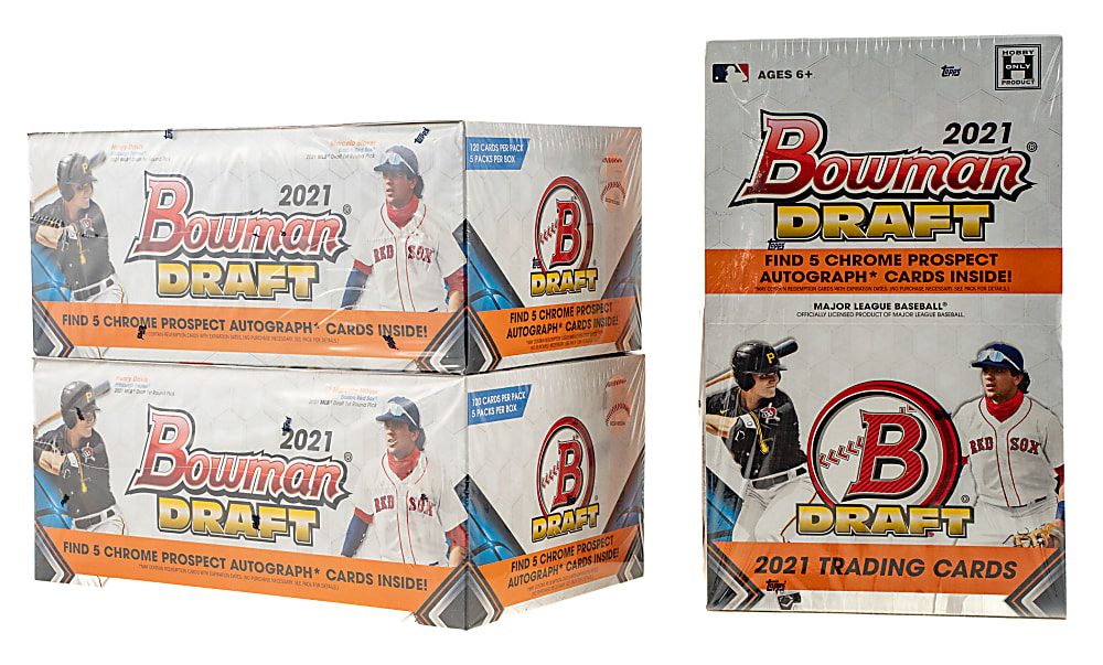2021 Bowman Draft Factory-Sealed Unopened Super Jumbo Hobby Box Trio (3 Boxes, 15 Packs)