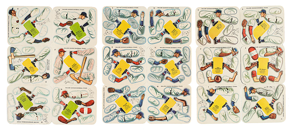 1957 F162 Swift Meats Complete Set (18) Plus Original Mailing Envelope and Game Board