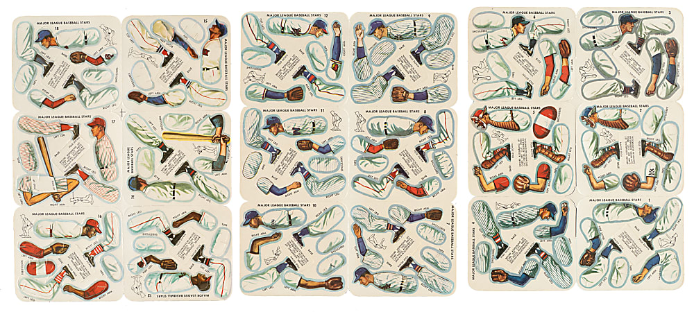 1957 F162 Swift Meats Complete Set (18) Plus Original Mailing Envelope and Game Board