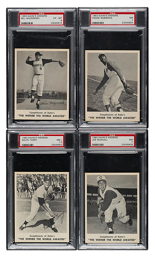 1963 Kahn's Wieners PSA-Graded Near-Complete Set (29/30)