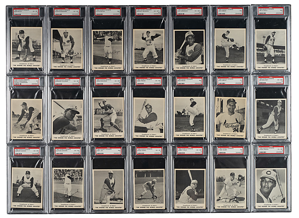 1963 Kahn's Wieners PSA-Graded Near-Complete Set (29/30)