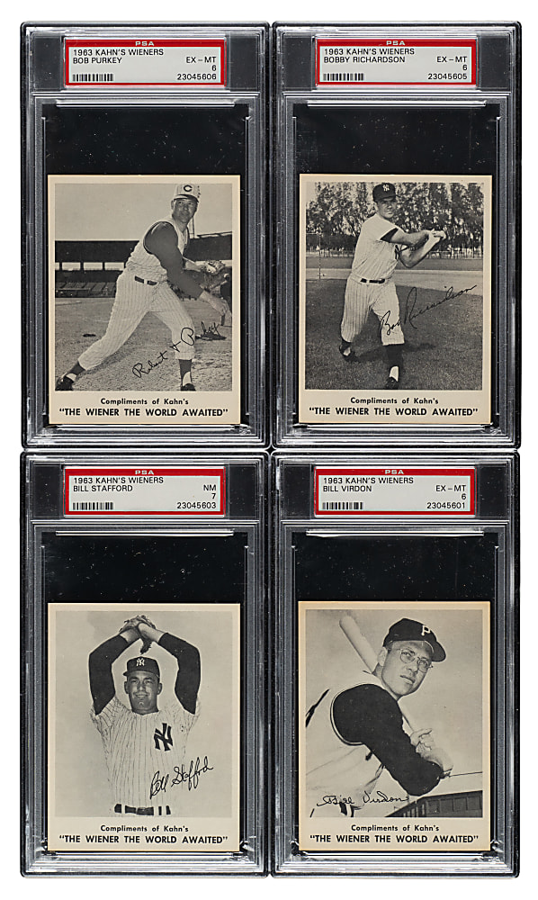 1963 Kahn's Wieners PSA-Graded Near-Complete Set (29/30)
