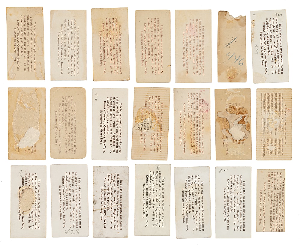 1888 N224 Kinney Bros. "Military Series" Near-Complete Set (540/622)