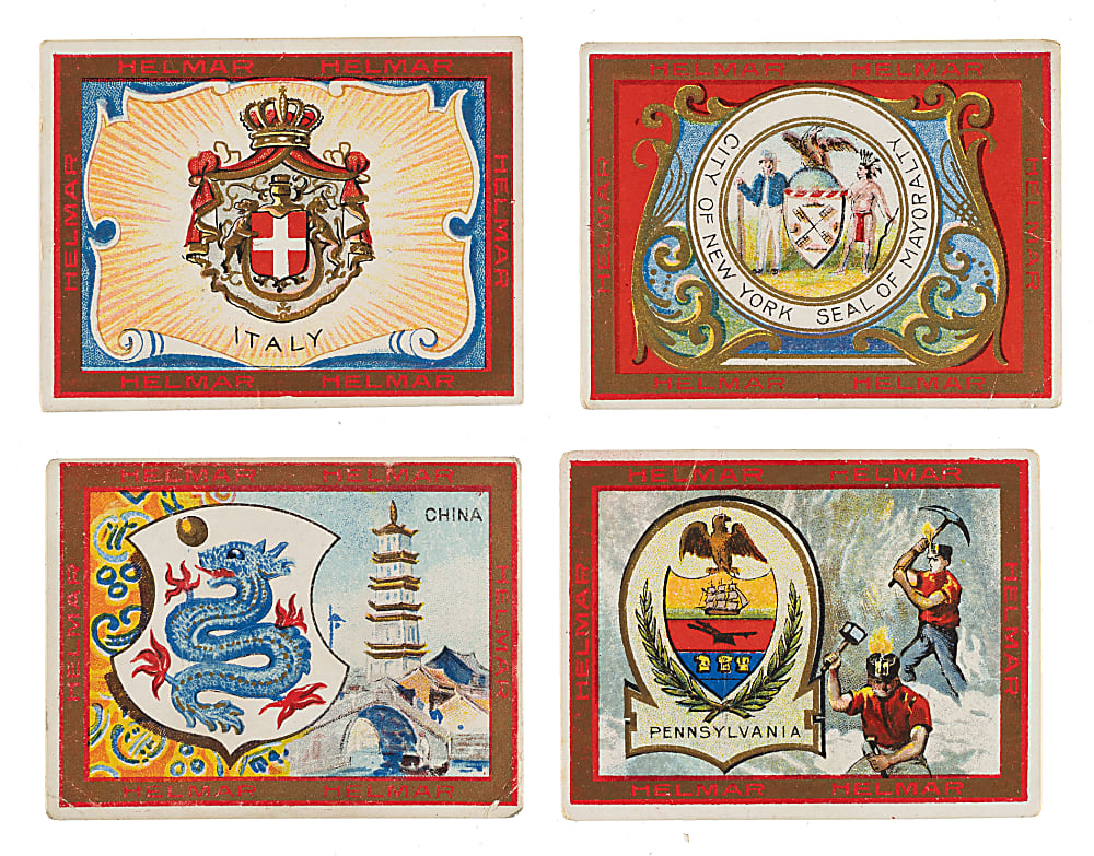 1910-1911 T107 Helmar "State Seals of US & Coat of Arms" Collection (504) Including Complete and Near-Complete Sets