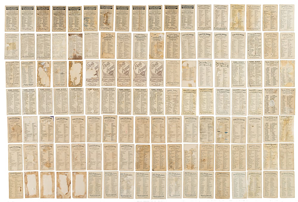 1880s Allen & Ginter Nonsport-Card Collection (218) Including "World's Dudes," "Parasol Drill," and "American Editors"