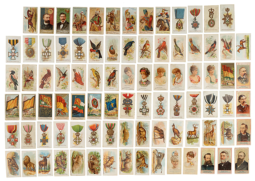 1880s Allen & Ginter Nonsport-Card Collection (218) Including "World's Dudes," "Parasol Drill," and "American Editors"