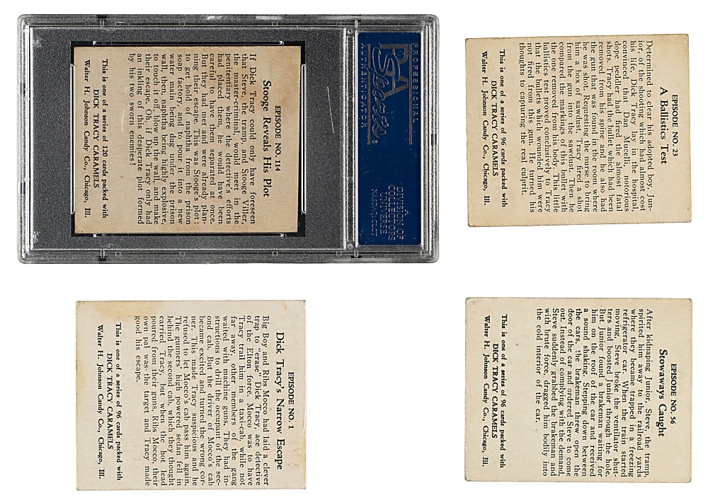 1935 R41 "Dick Tracy Caramels" Near-Complete Set (128/144)