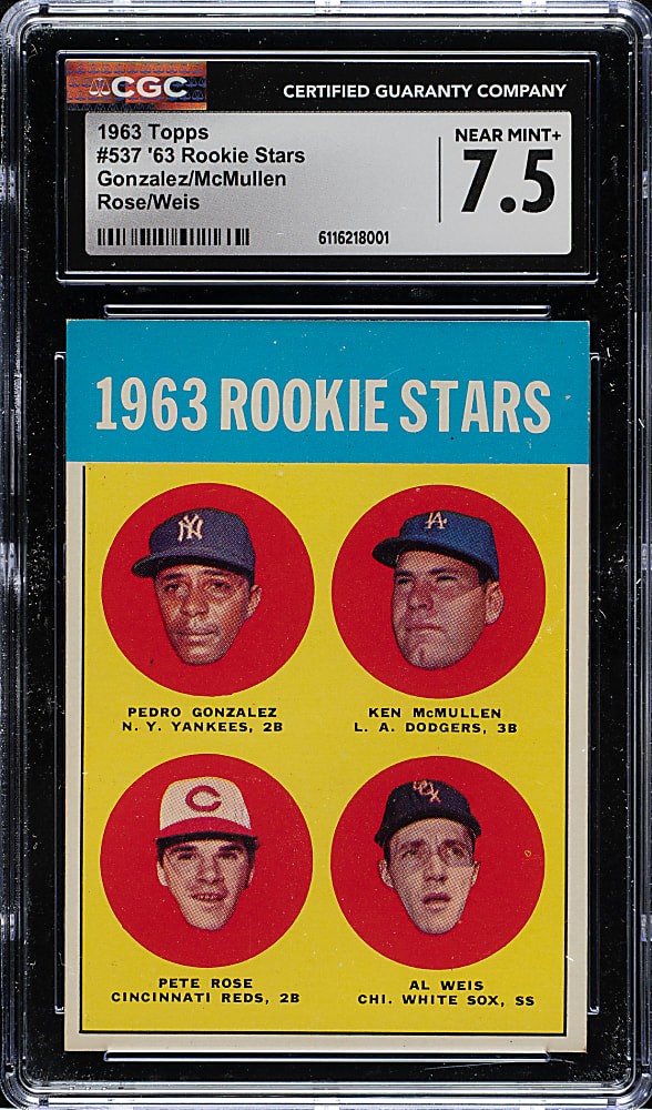 1963 Topps #537 Pete Rose Rookie CGC NM+ 7.5