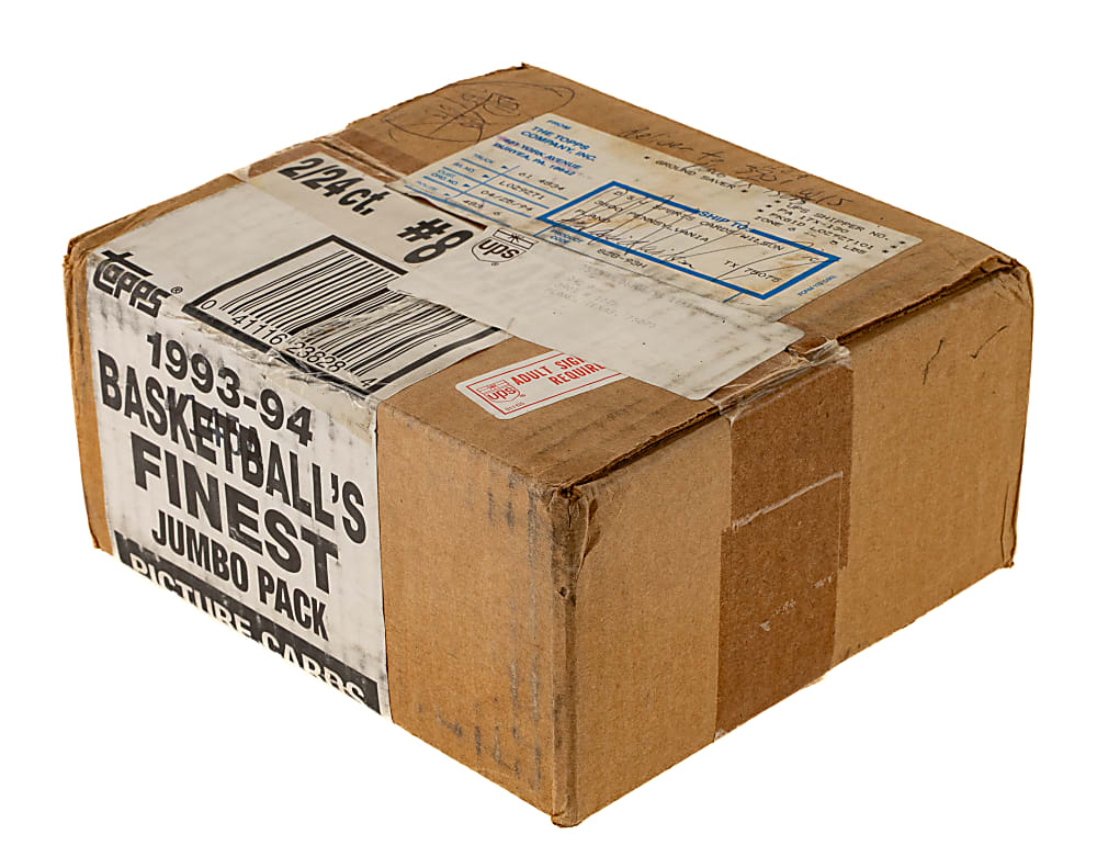 1993-1994 Topps Finest Basketball Factory-Sealed Unopened Jumbo Case (2 Boxes, 48 Packs)