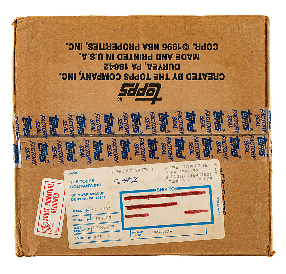 1994-1995 Topps Finest Basketball Second Series Factory-Sealed Unopened Hobby Case (6 Boxes, 144 Packs)