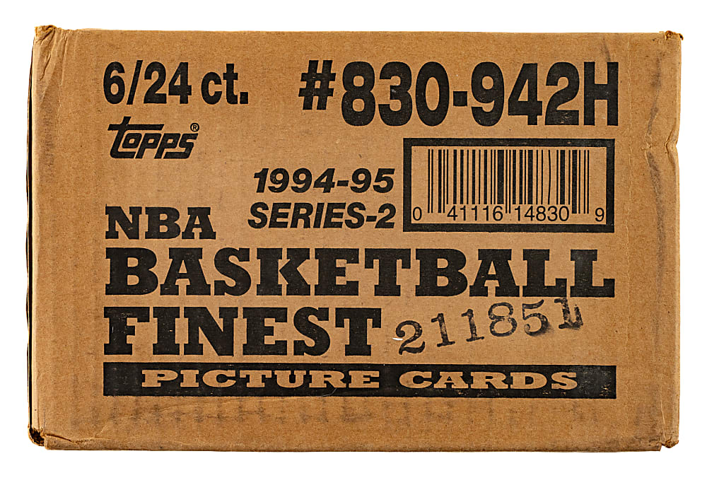 1994-1995 Topps Finest Basketball Second Series Factory-Sealed Unopened Hobby Case (6 Boxes, 144 Packs)