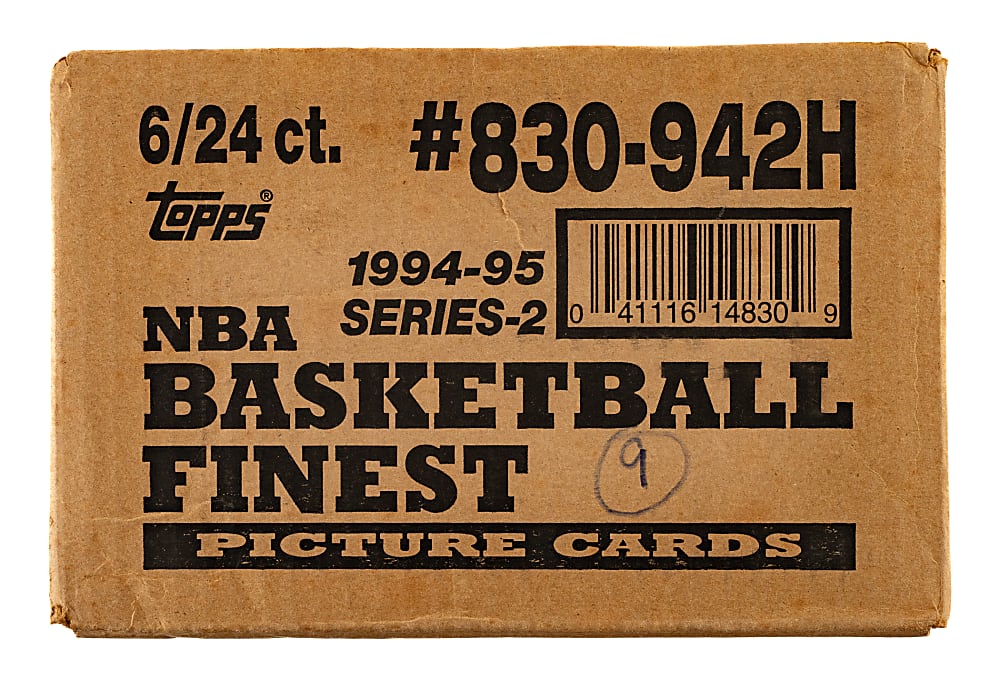 1994-1995 Topps Finest Basketball Second Series Factory-Sealed Unopened Hobby Case (6 Boxes, 144 Packs)