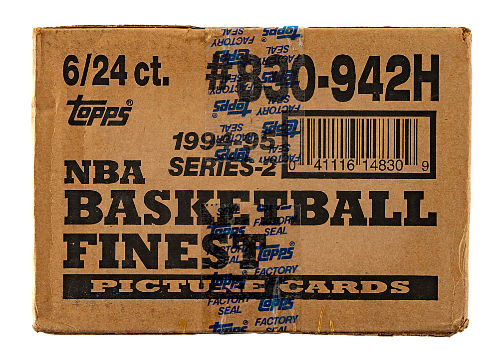 1994-1995 Topps Finest Basketball Second Series Factory-Sealed Unopened Hobby Case (6 Boxes, 144 Packs)