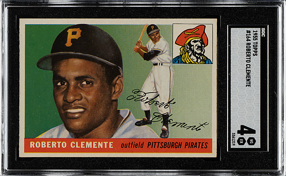 1955 Topps #164 Roberto Clemente Rookie SGC VG/EX 4