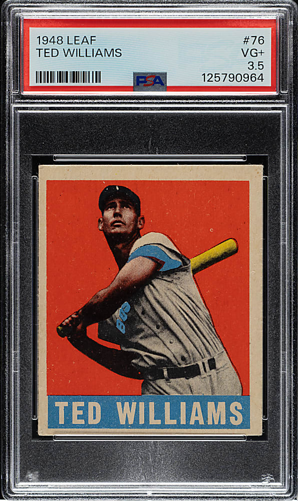 1948-1949 Leaf #76 Ted Williams PSA VG+ 3.5