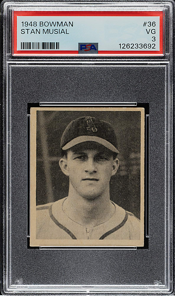 1948 Bowman #36 Stan Musial Rookie PSA VG 3