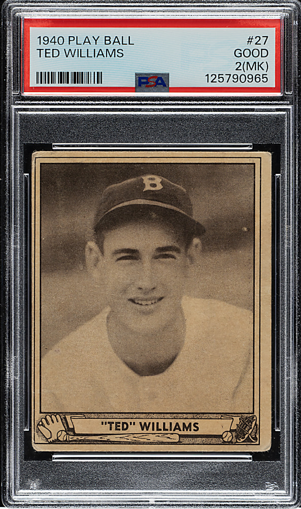 1940 R335 Play Ball #27 Ted Williams PSA GOOD 2 (MK)