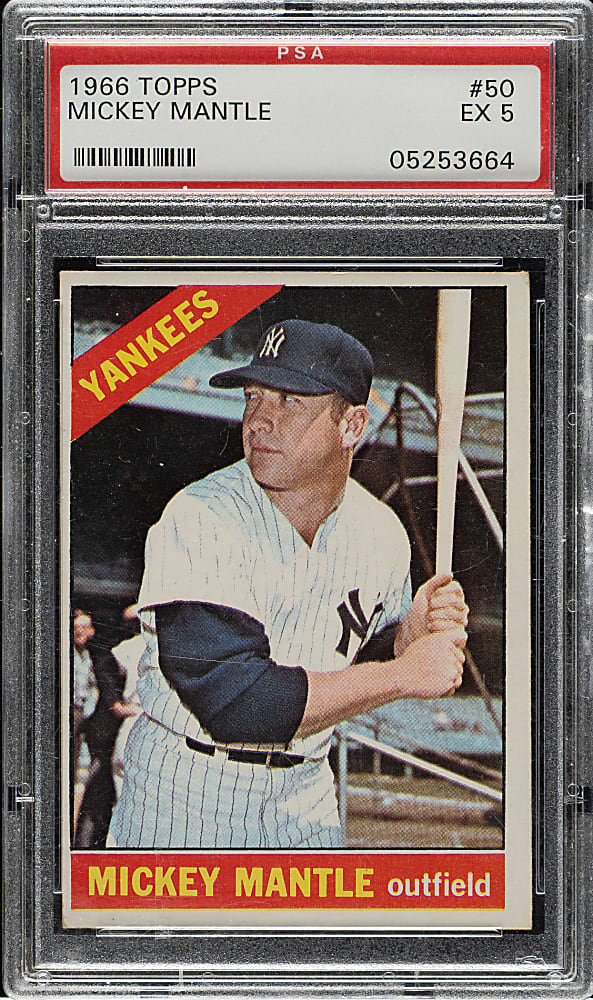 1966 Topps #50 Mickey Mantle PSA EX 5
