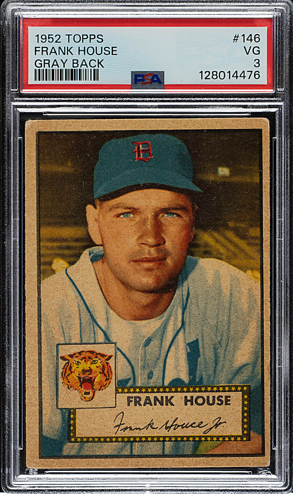 1952 Topps #146 Frank House PSA VG 3 - "Canadian" Gray Back