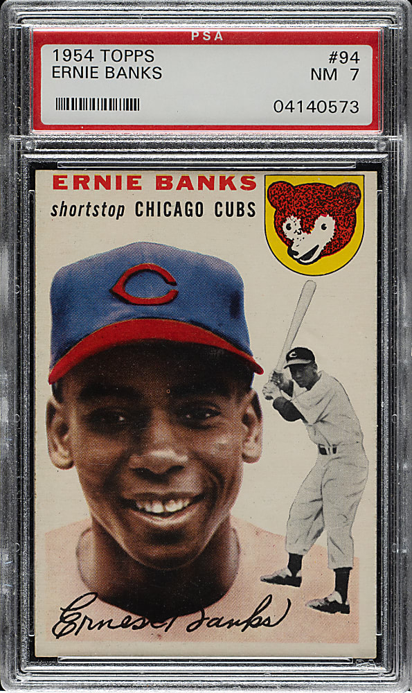 1954 Topps #94 Ernie Banks Rookie PSA NM 7