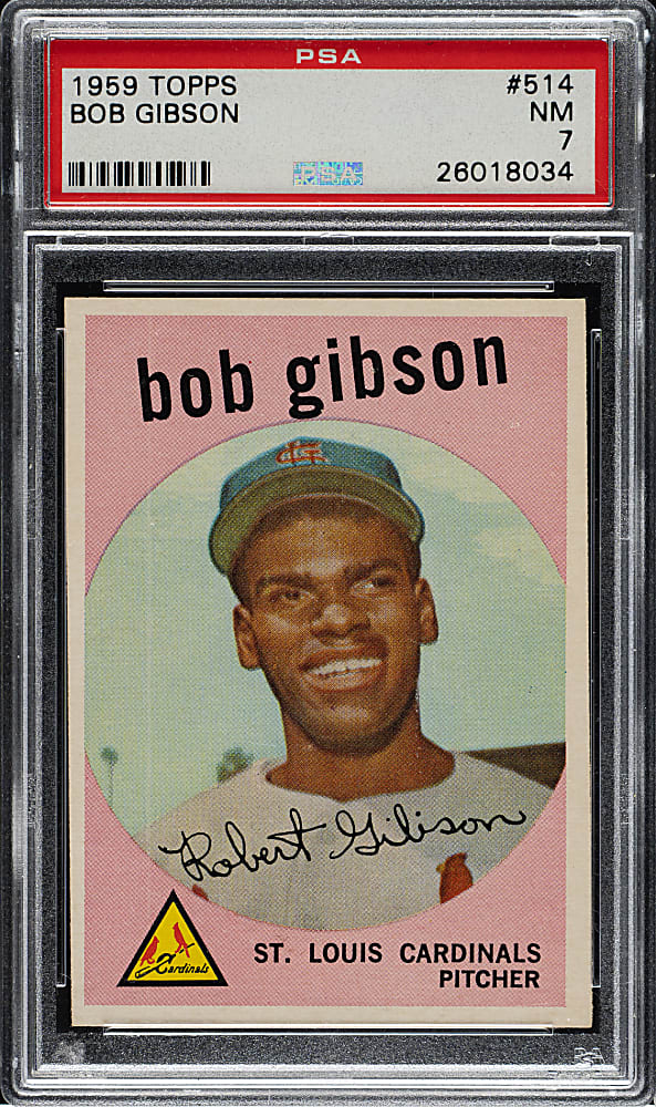 1959 Topps #514 Bob Gibson Rookie PSA NM 7
