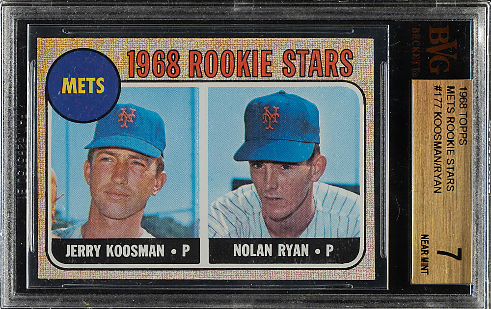 1968 Topps #177 Nolan Ryan Rookie BVG NM 7