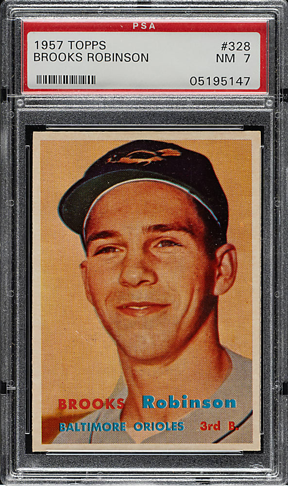 1957 Topps #328 Brooks Robinson Rookie PSA NM 7