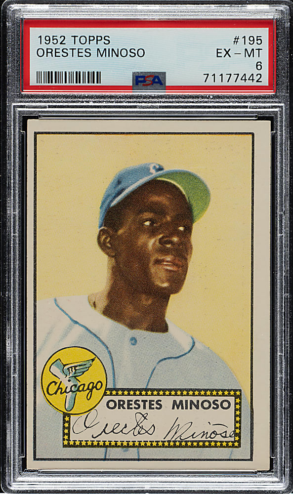 1952 Topps #195 Minnie Minoso Rookie PSA EX-MT 6