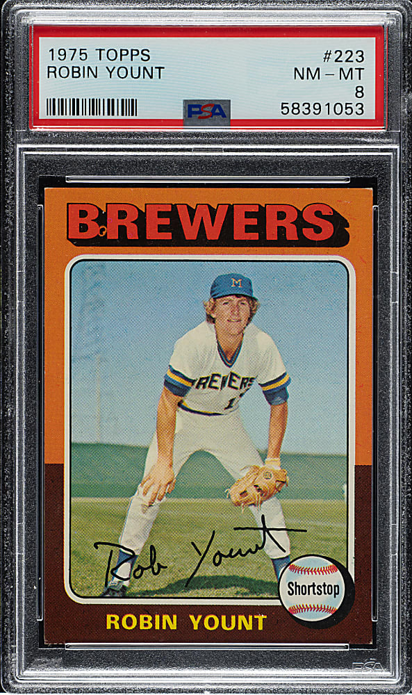 1975 Topps #223 Robin Yount Rookie PSA NM-MT 8