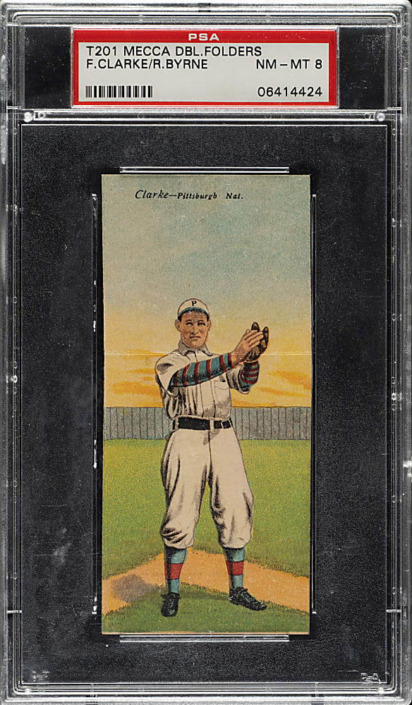 1911 T201 Mecca Double Folder Fred Clarke/Byrne PSA NM-MT 8 - Highest Graded!