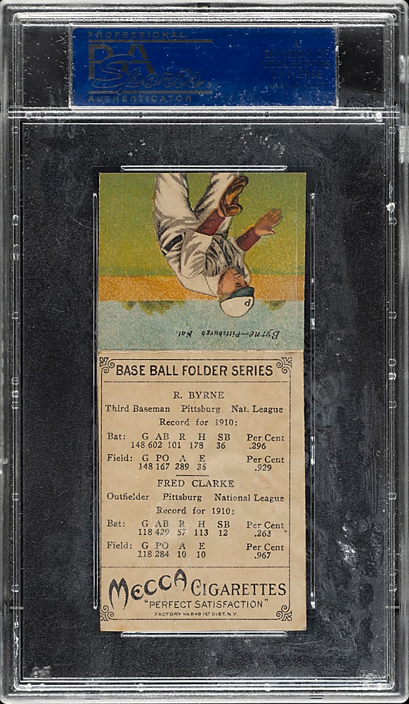 1911 T201 Mecca Double Folder Fred Clarke/Byrne PSA NM-MT 8 - Highest Graded!