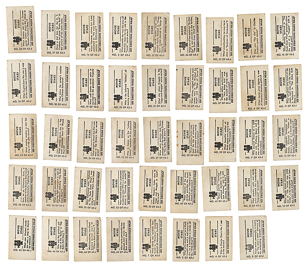 1948 Topps "Hocus Focus" Magic Photo Album with 53 Cards Including Babe Ruth and Tris Speaker